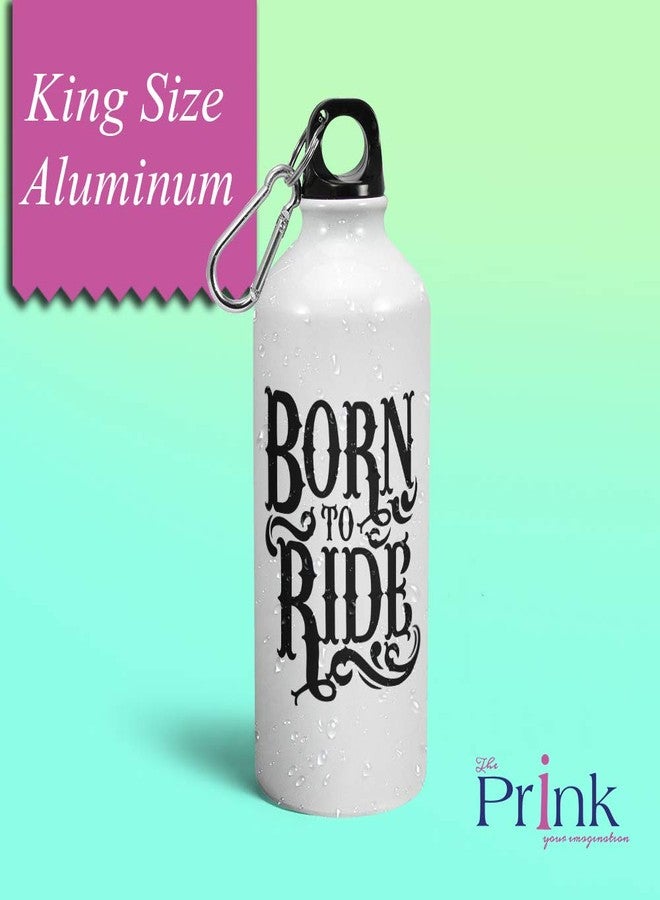 Prink Born to Ride Water Bottles for Men | Bikers Sipper Bottles | Water Bottles for Riders, Motorcycle, Bullet Fans | Printed Aluminium Sipper Bottle for Men, Boys, Sports,Gym | 600ml - Image 2